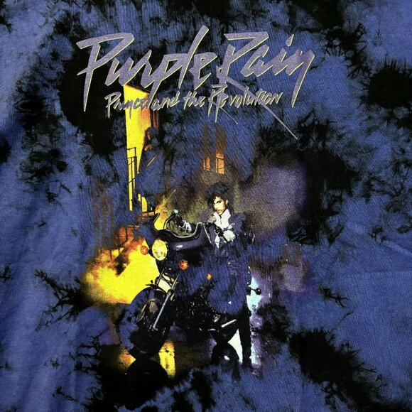 Prince and the Revolution Purple Rain Soul Rock Tie Dye L - Picture 2 of 4